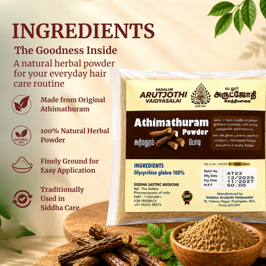 Ingredients of athimathuram powder
